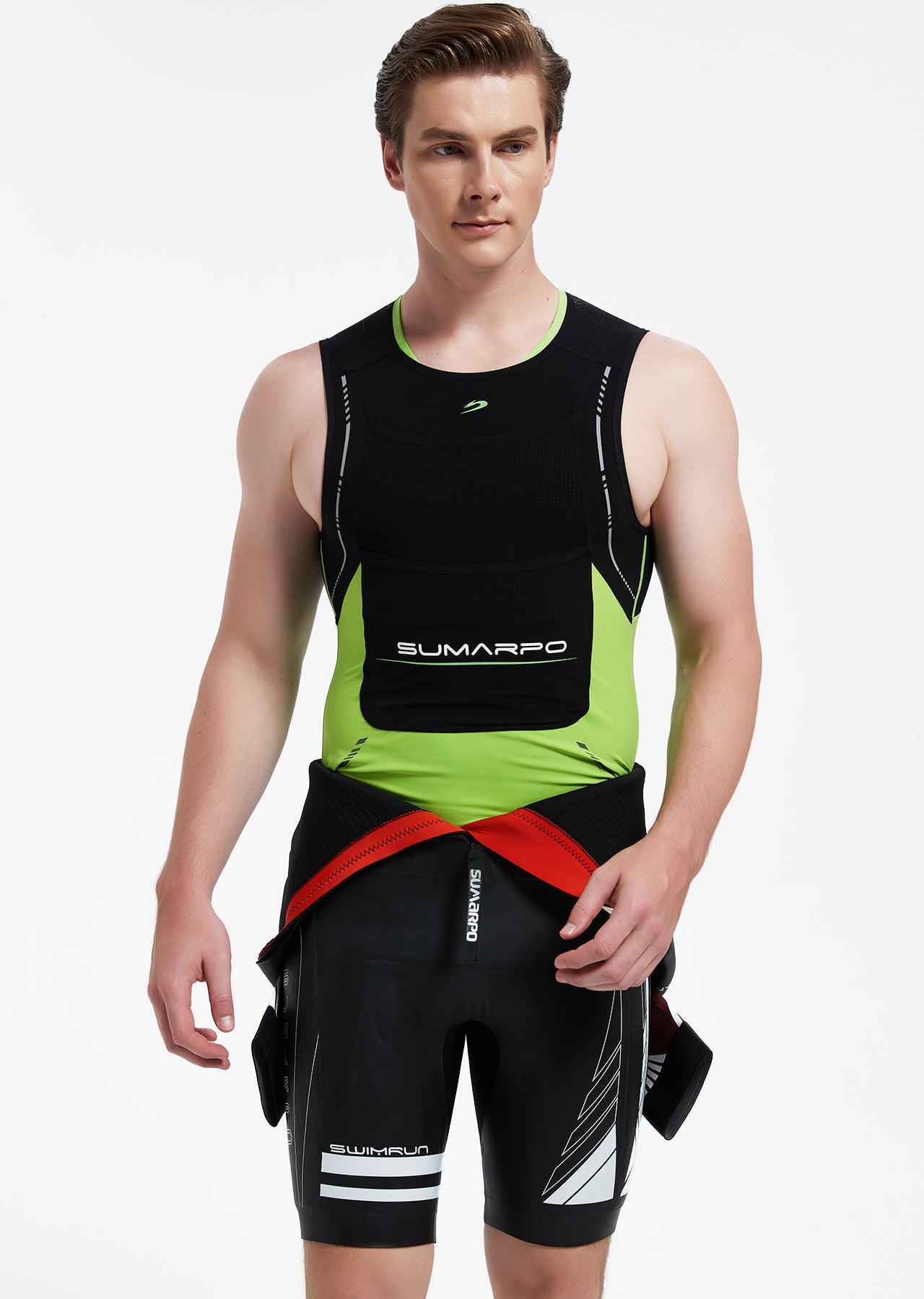 Quokka Men's Summer Swimrun Vest - Green