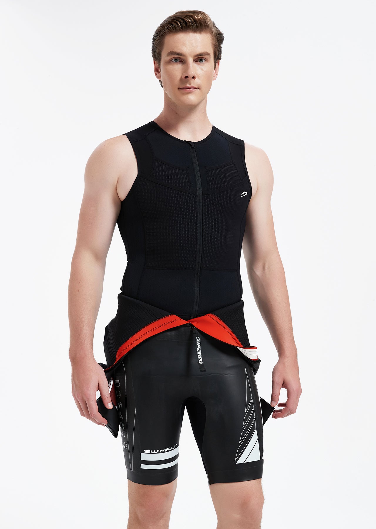 Gilet da Swimrun Termico Full-Zip da Uomo Quokka
